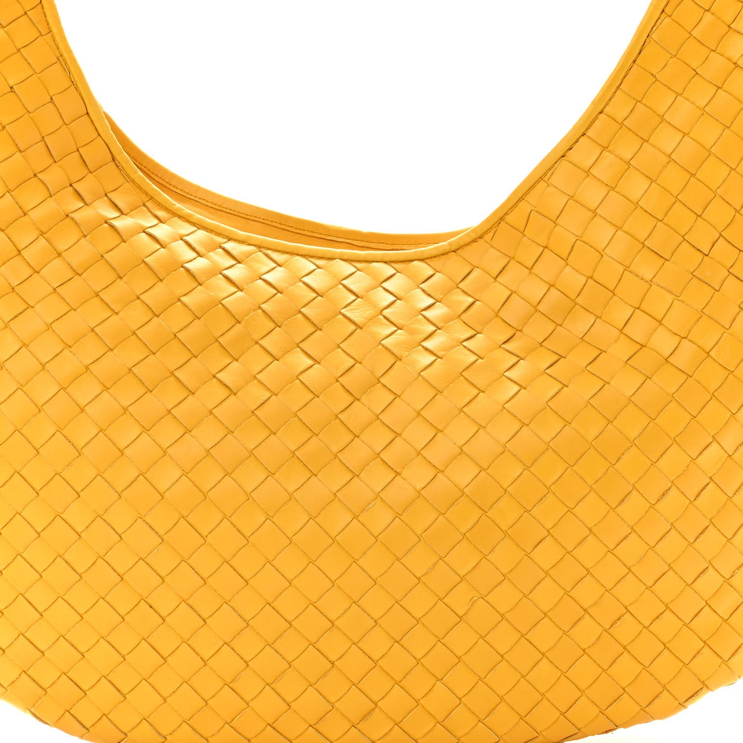 Nappa Intrecciato Large Hobo Yellow