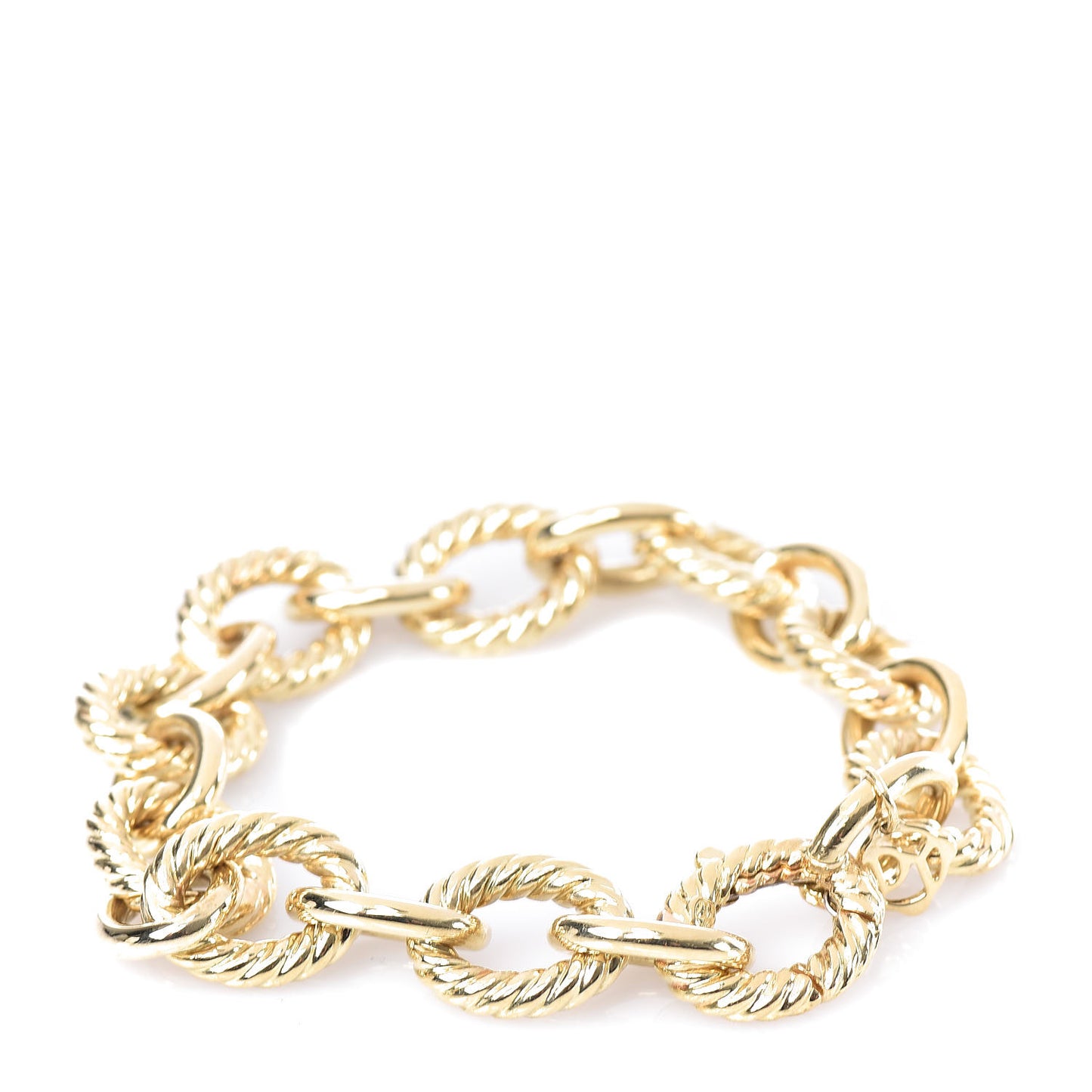 18K Yellow Gold 12mm Large Oval Link Bracelet