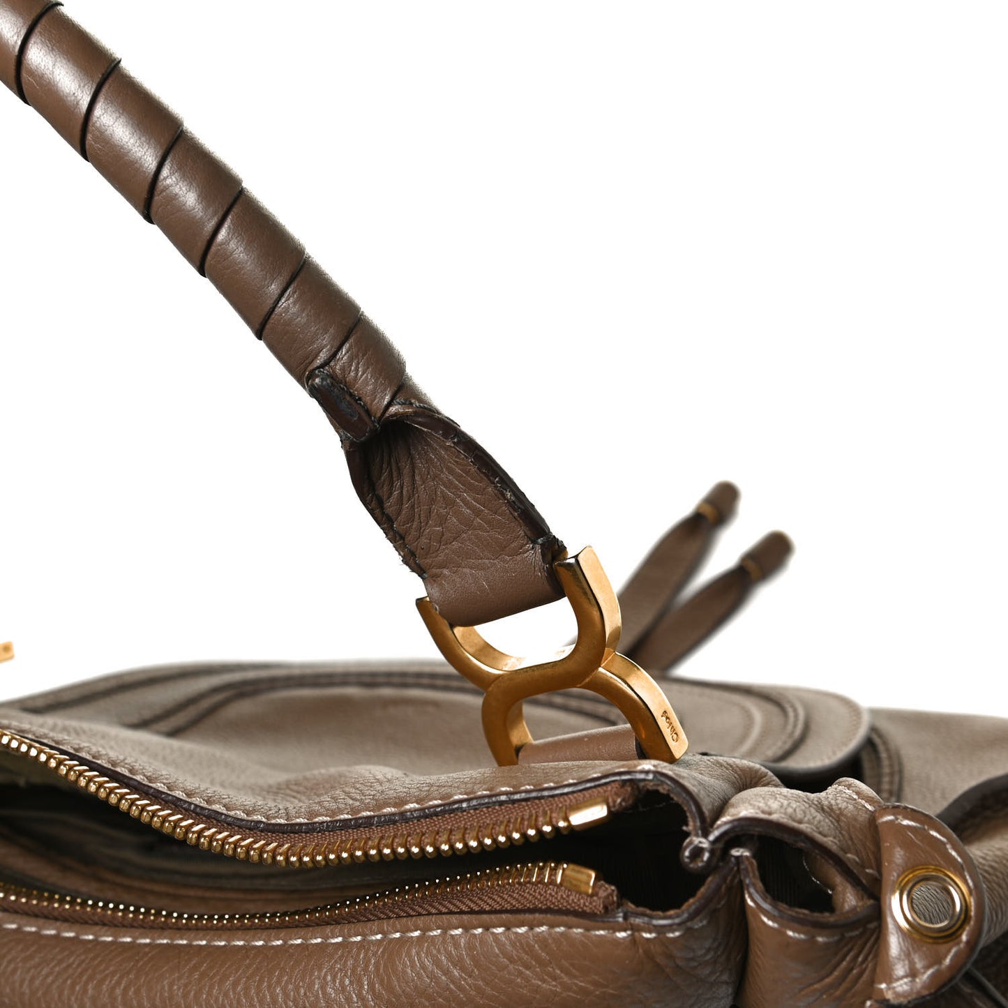 Calfskin Medium Marcie Satchel Barbour Khaki