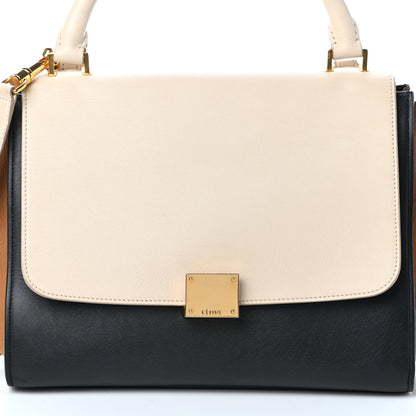 Celine Smooth Calfskin Suede Small Tri-Color Trapeze White 7 of 9