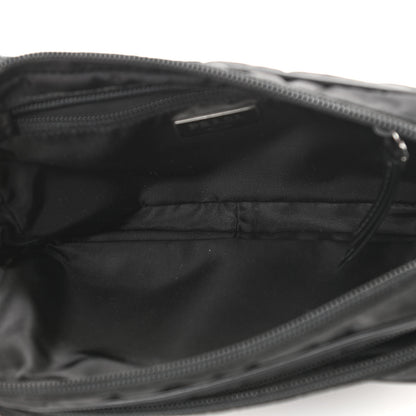 Prada Tessuto Nylon Studded Belt Bag Black White 5 of 10