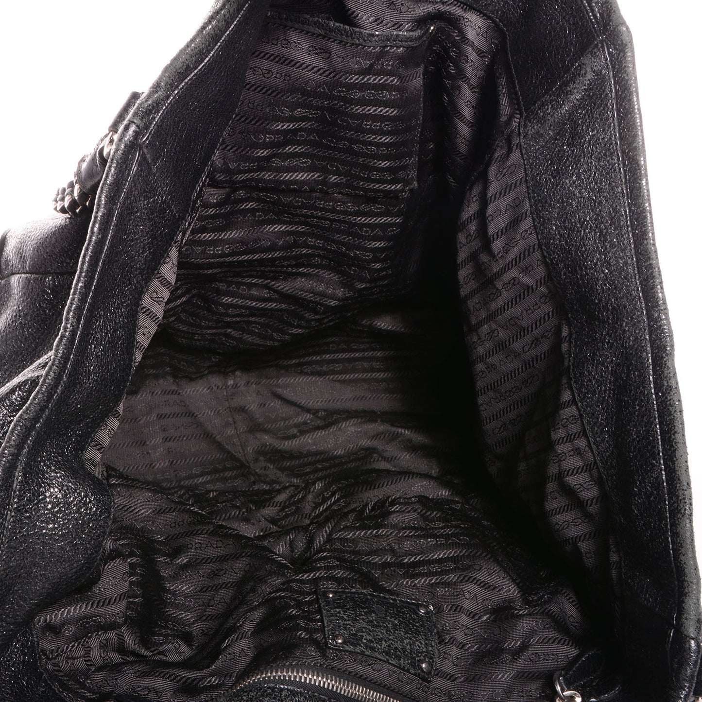 Cervo Lux Chain Shoulder Bag Nero Black