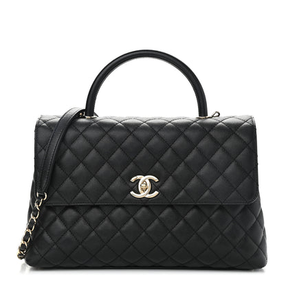 Chanel Caviar Quilted Medium Coco Handle Flap Black 1 of 10