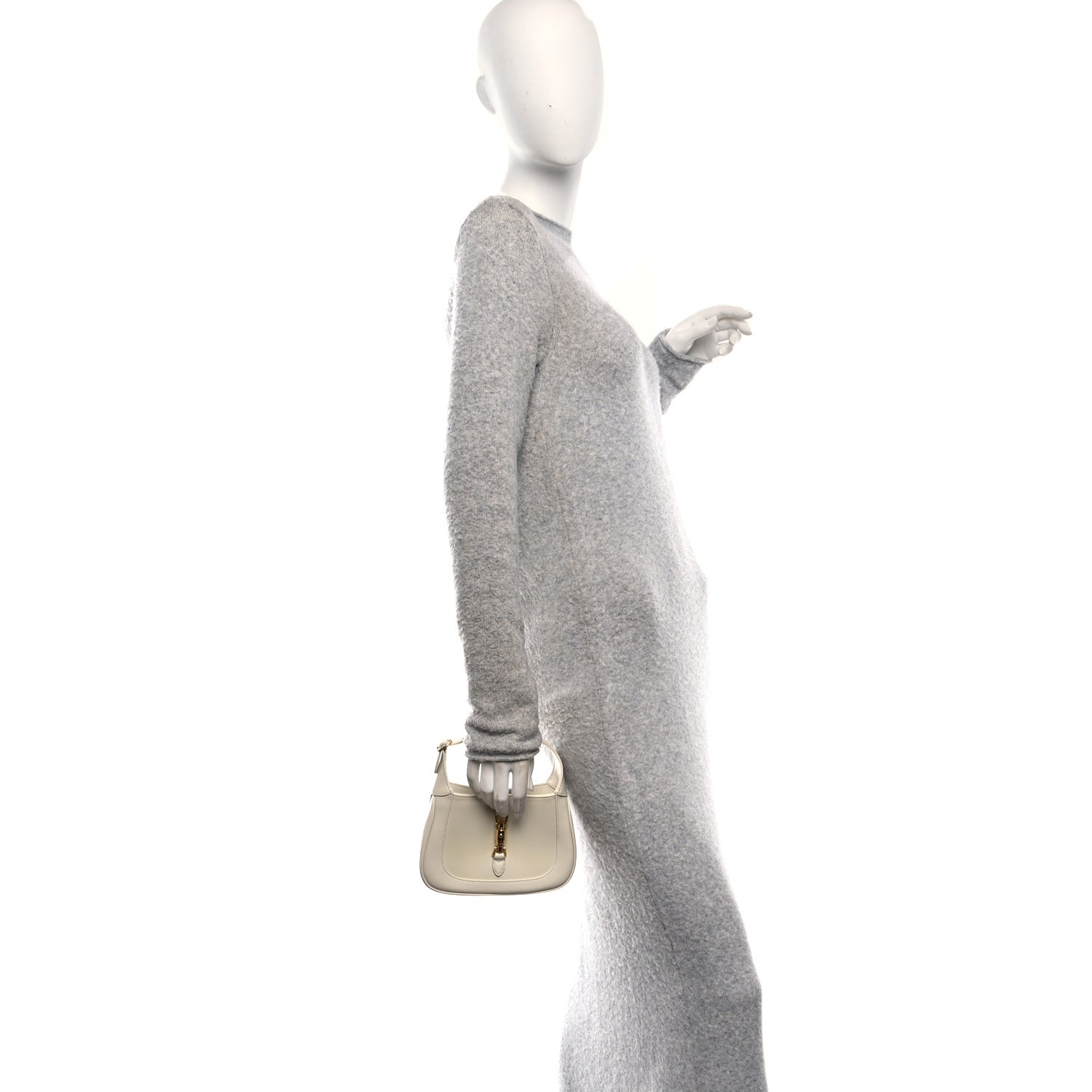 Boarded Dyana Lux Calfskin Mini Jackie 1961 Hobo Mystic White