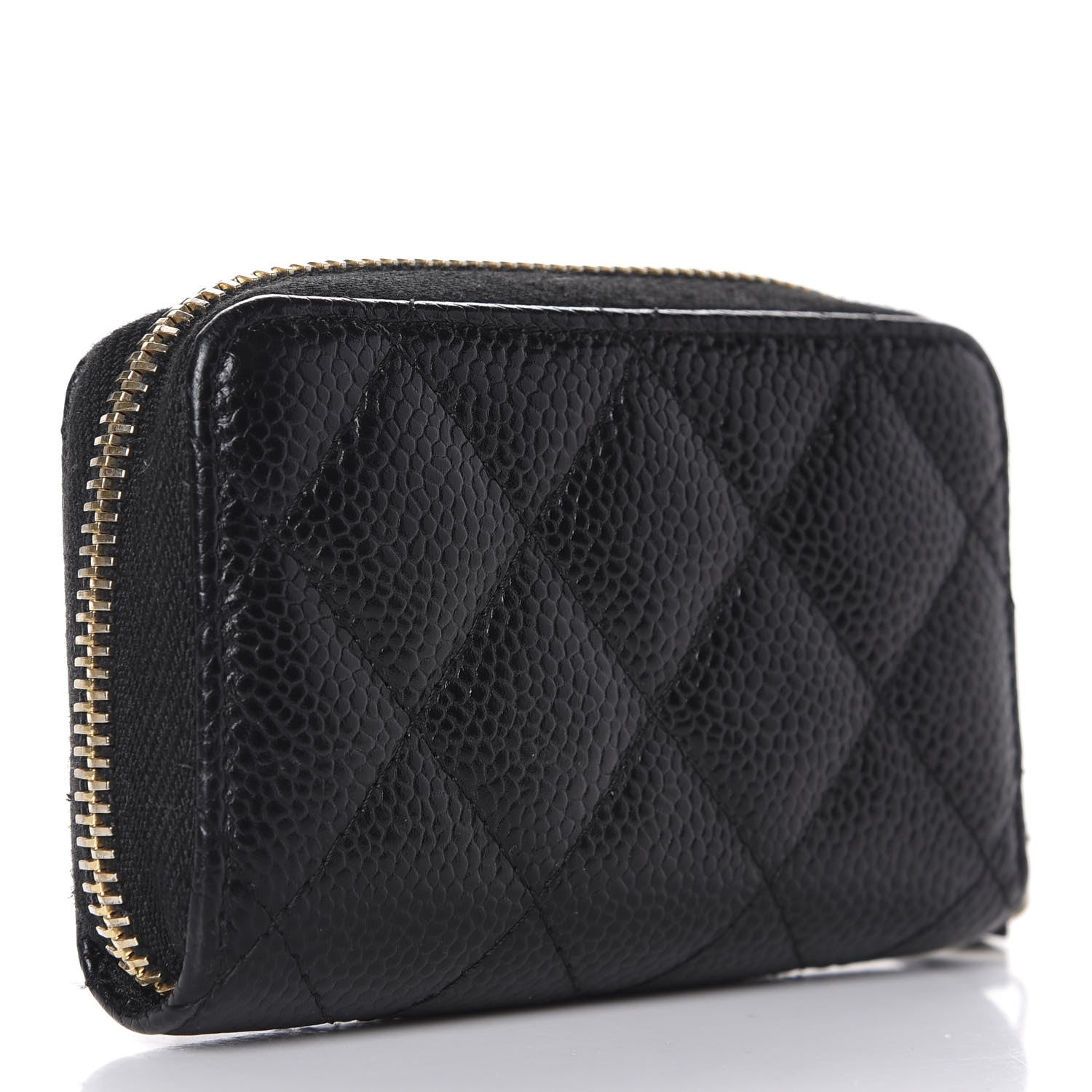 Chanel Caviar Quilted Zip Coin Purse Black 3 of 7