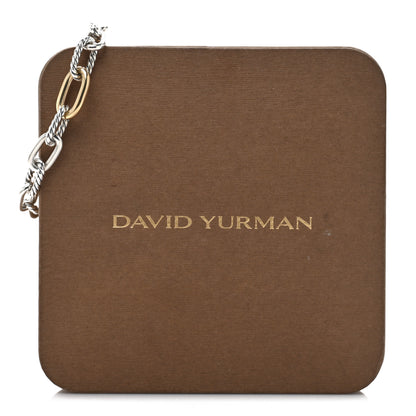 David Yurman Sterling Silver 18K Yellow Gold 8.5mm DY Madison Chain Bracelet 4 of 4
