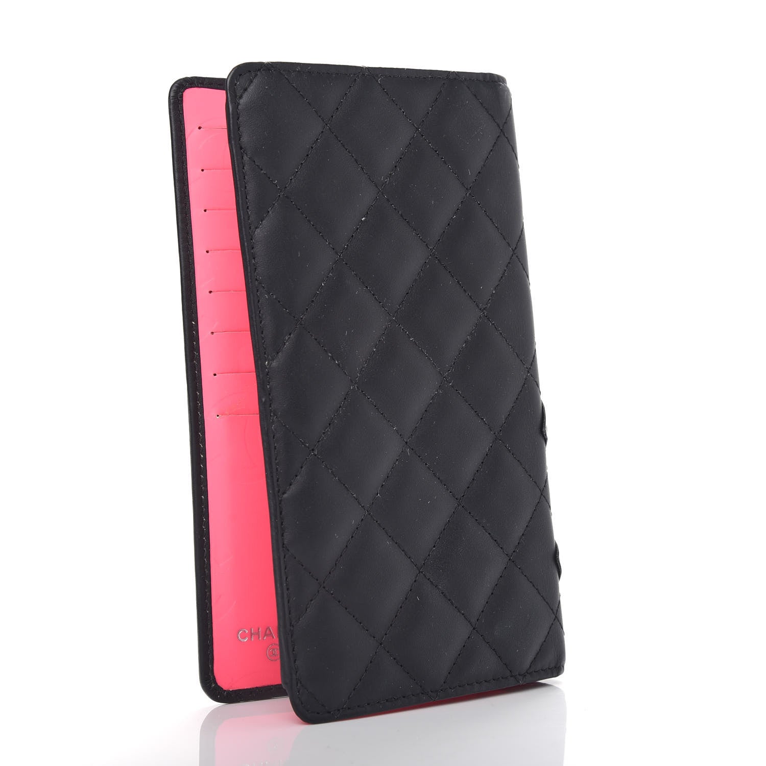 Chanel Calfskin Quilted Cambon Yen Wallet Black 3 of 8