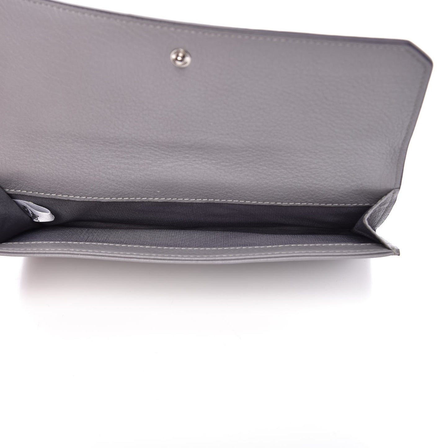 Calfskin Signature Monogram Klara Flap Wallet Grey