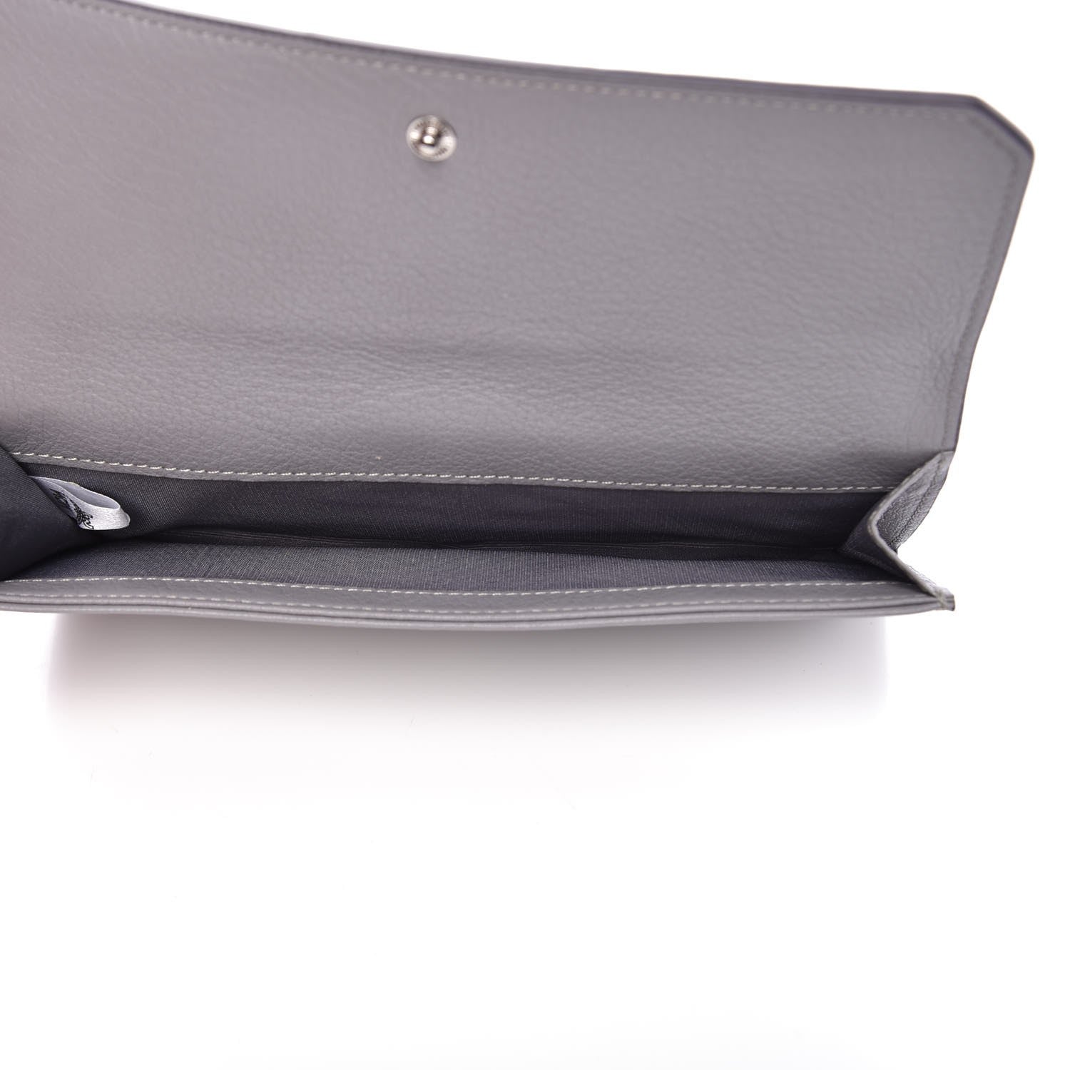 MCM Calfskin Signature Monogram Klara Flap Wallet Grey 8 of 12
