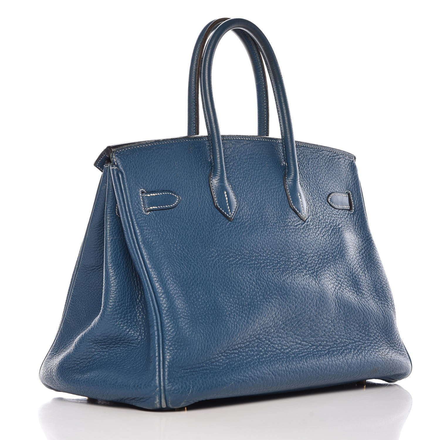 Hermes Taurillon Clemence Birkin 35 Bleu Thalassa 3 of 44