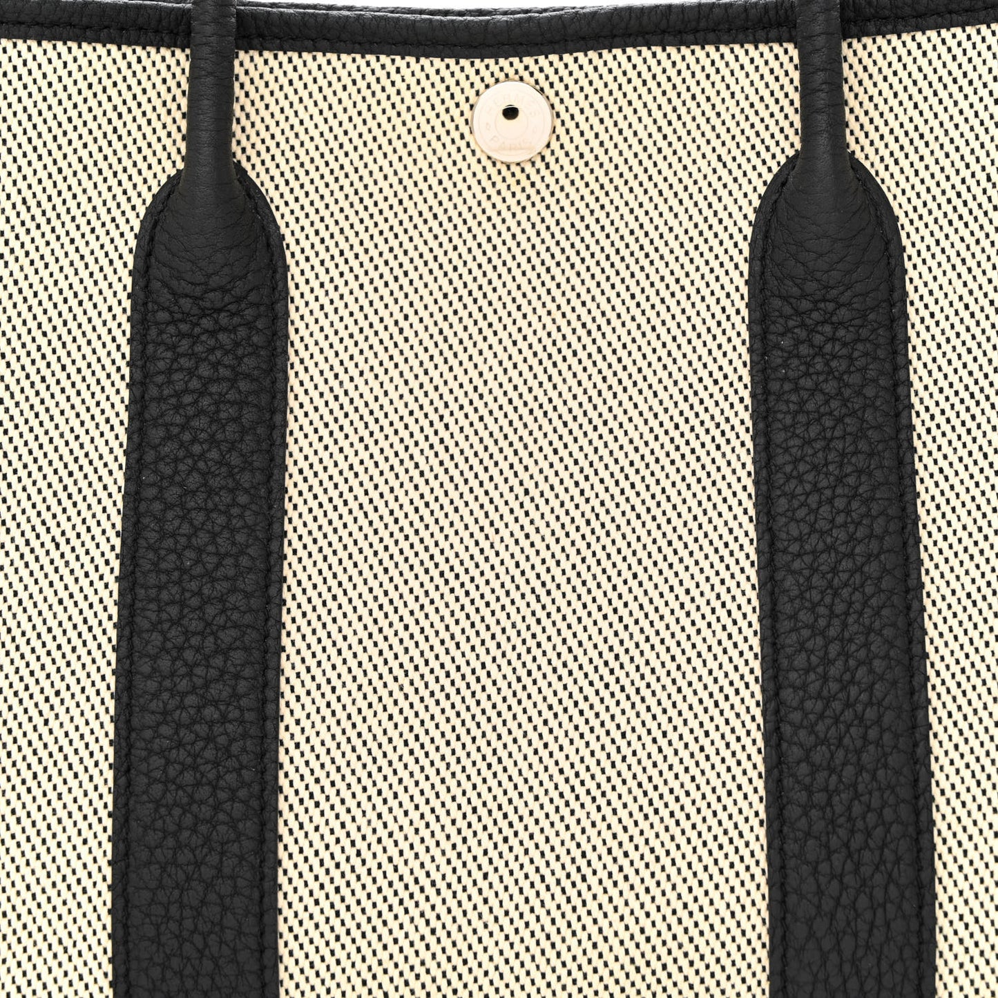 Twill H Negonda Garden Party 30 TPM Tote Ecru Black