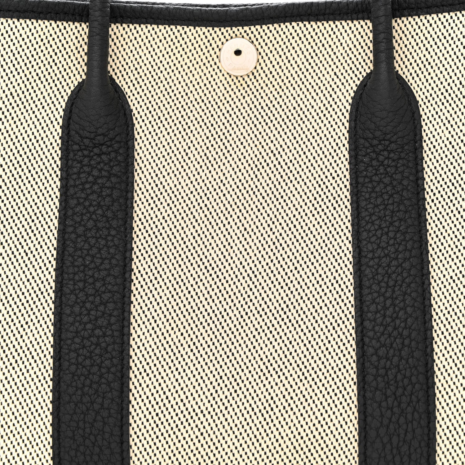 Hermes Twill H Negonda Garden Party 30 TPM Tote Ecru Black 8 of 10