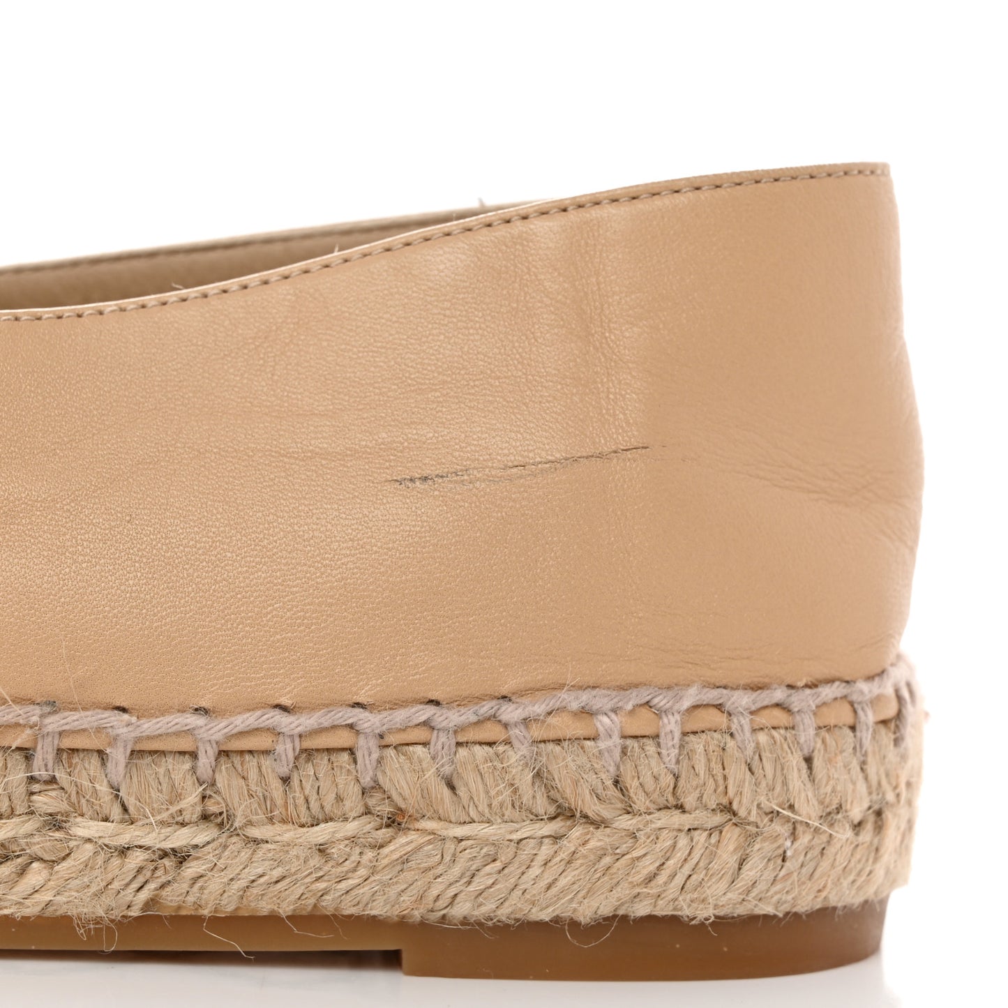 Lambskin CC Espadrilles 38 Beige Black