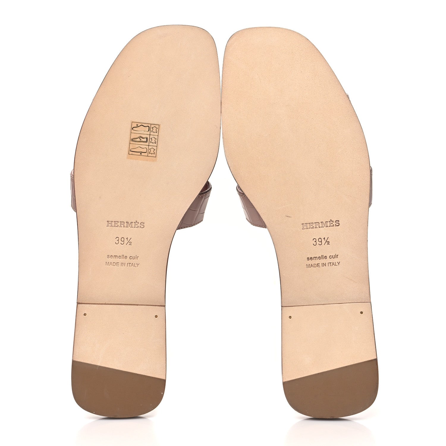 Hermes Matte Crocodile Oran Sandals 39.5 Blush 5 of 9