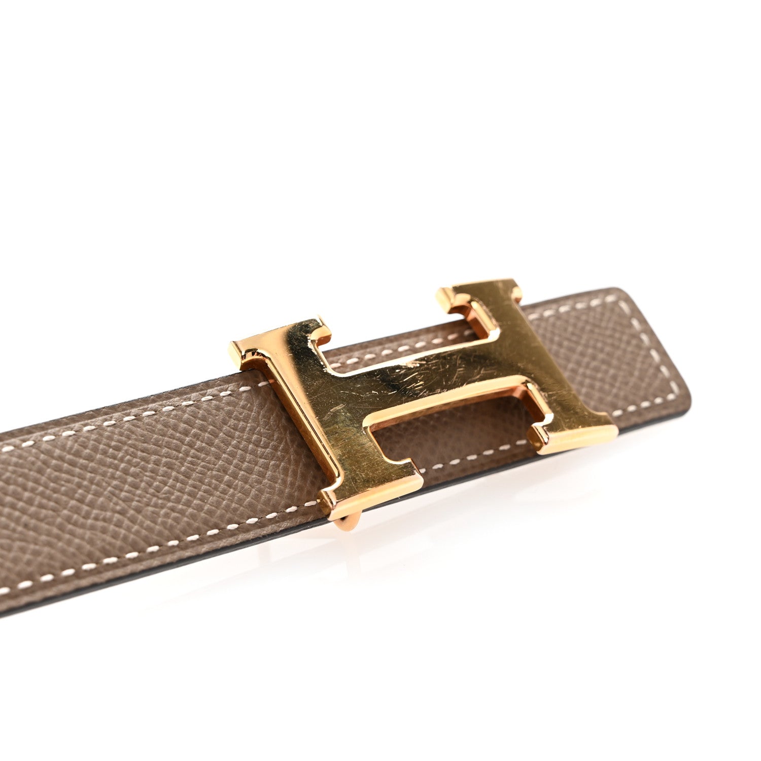 Hermes Swift Epsom H Belt 90 36 Black Etoupe 6 of 7