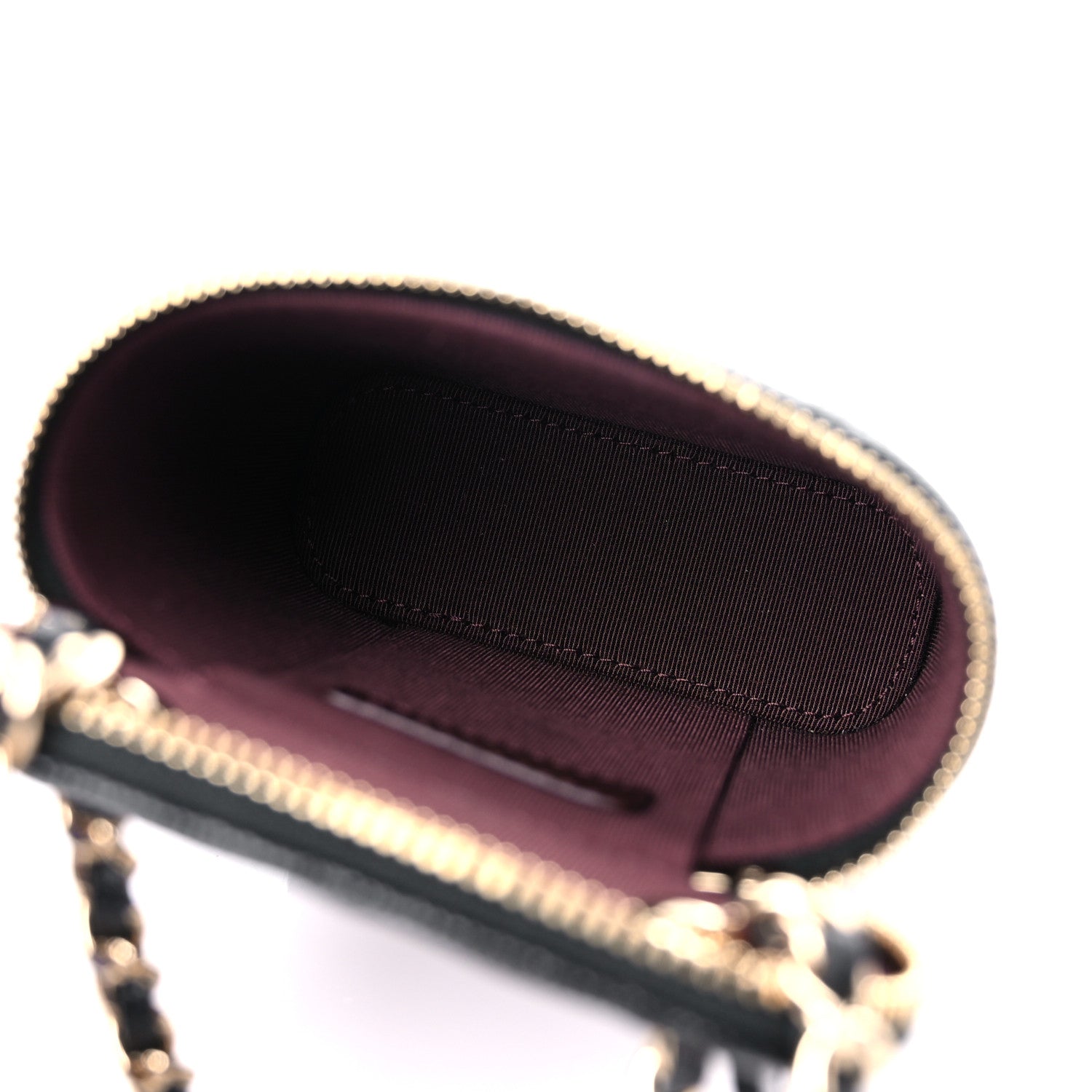 Chanel Caviar Quilted Small Vertical Coco Beauty Vanity Case With Chain Black 5 of 9