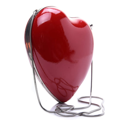 Saint Laurent Smooth Calfskin Heart Monogram Love Box Crossbody Red 3 of 14