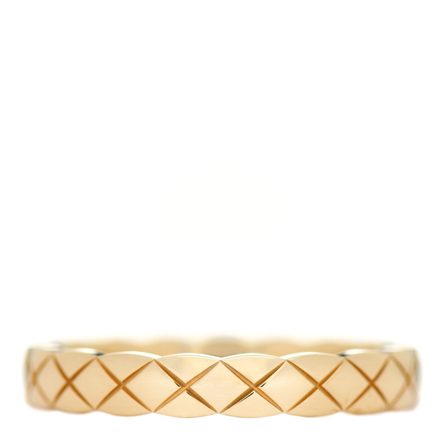 Chanel 18K Yellow Gold Mini Coco Crush Ring 56 7.5 1 of 6