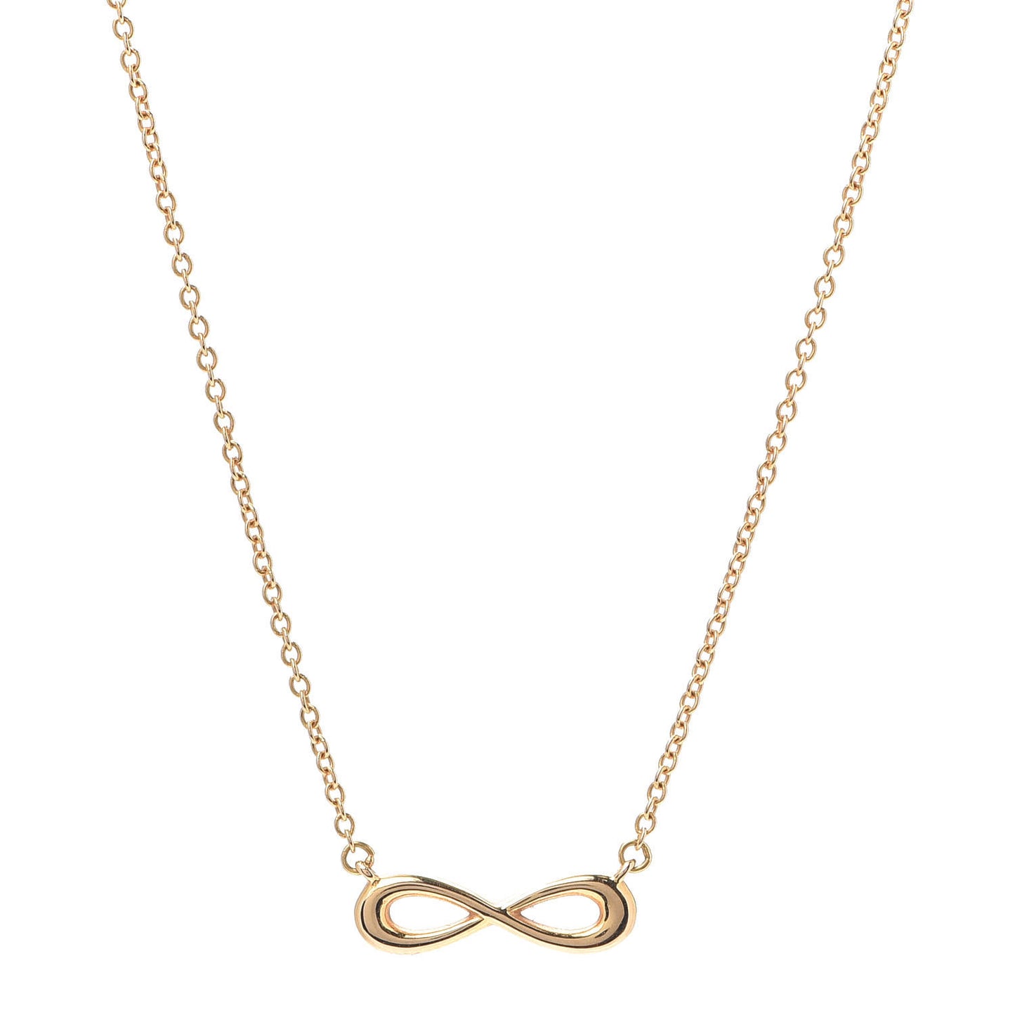18K Yellow Gold Infinity Pendant Necklace