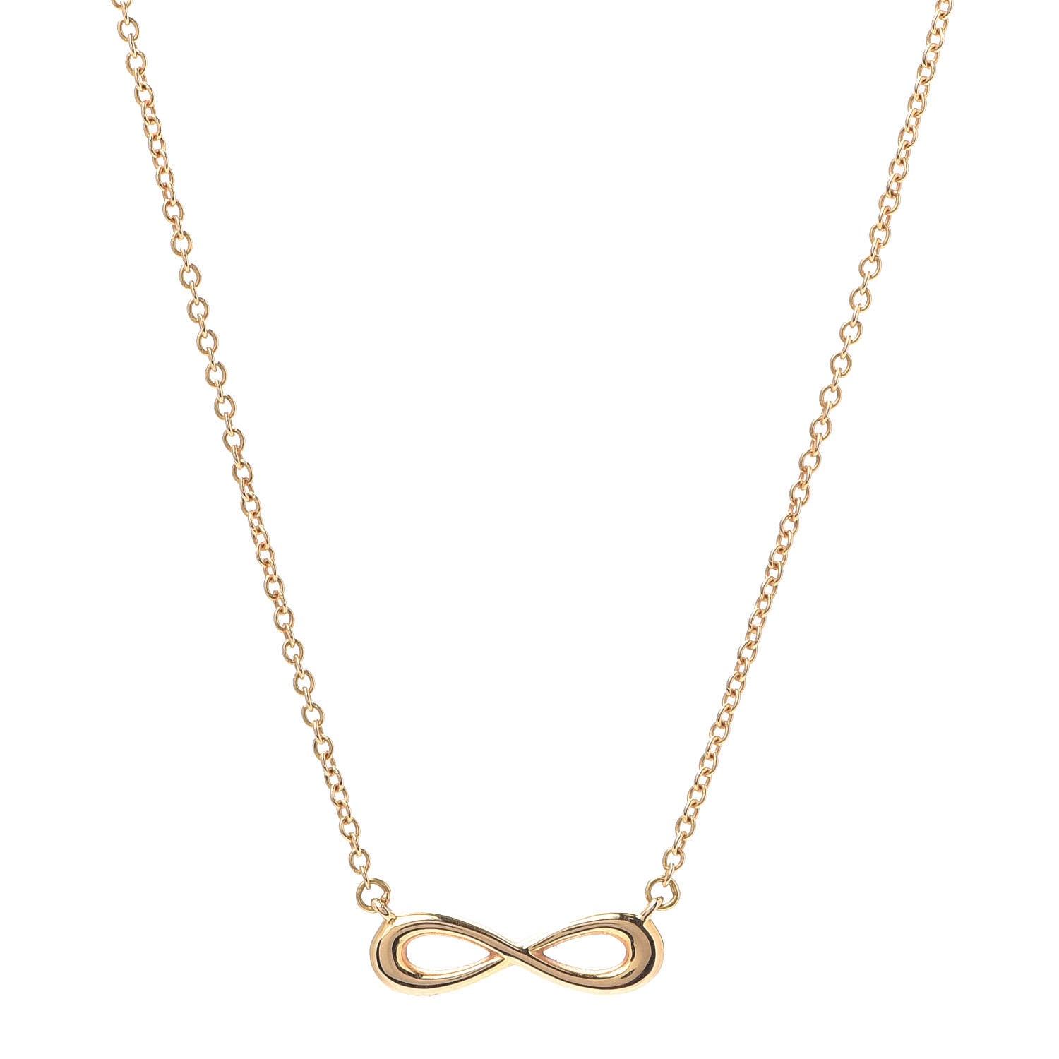 Tiffany 18K Yellow Gold Infinity Pendant Necklace 1 of 6