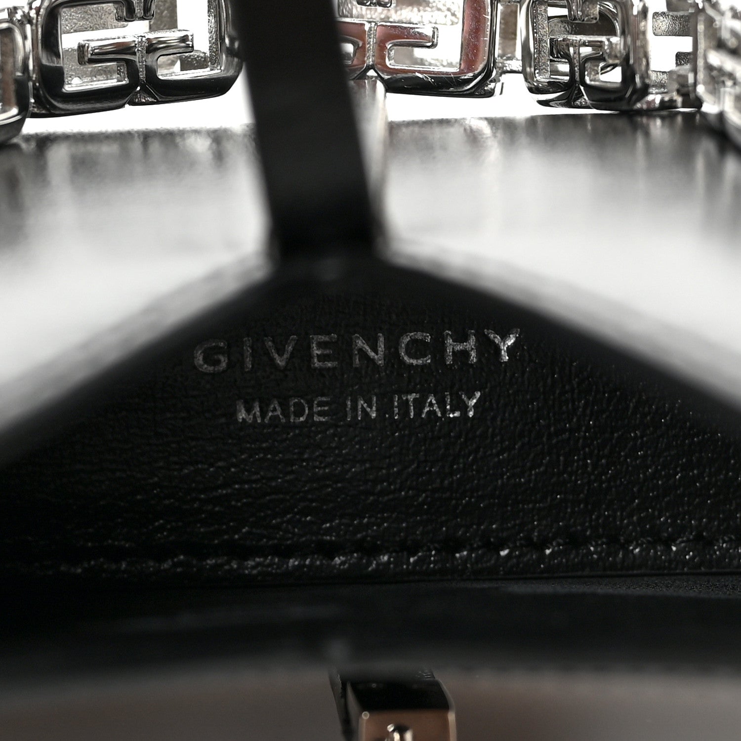 Givenchy Brushed Calfskin Micro Cut Out Shoulder Bag Black 6 of 8