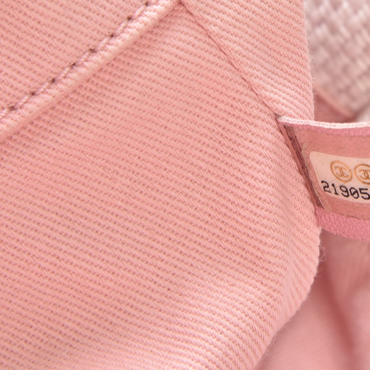 Canvas Large Deauville Tote White Pink