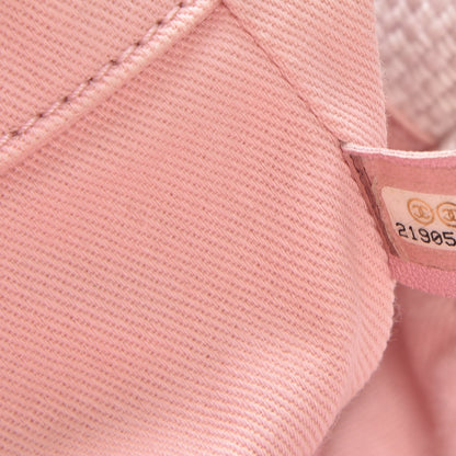 Chanel Canvas Large Deauville Tote White Pink 6 of 10