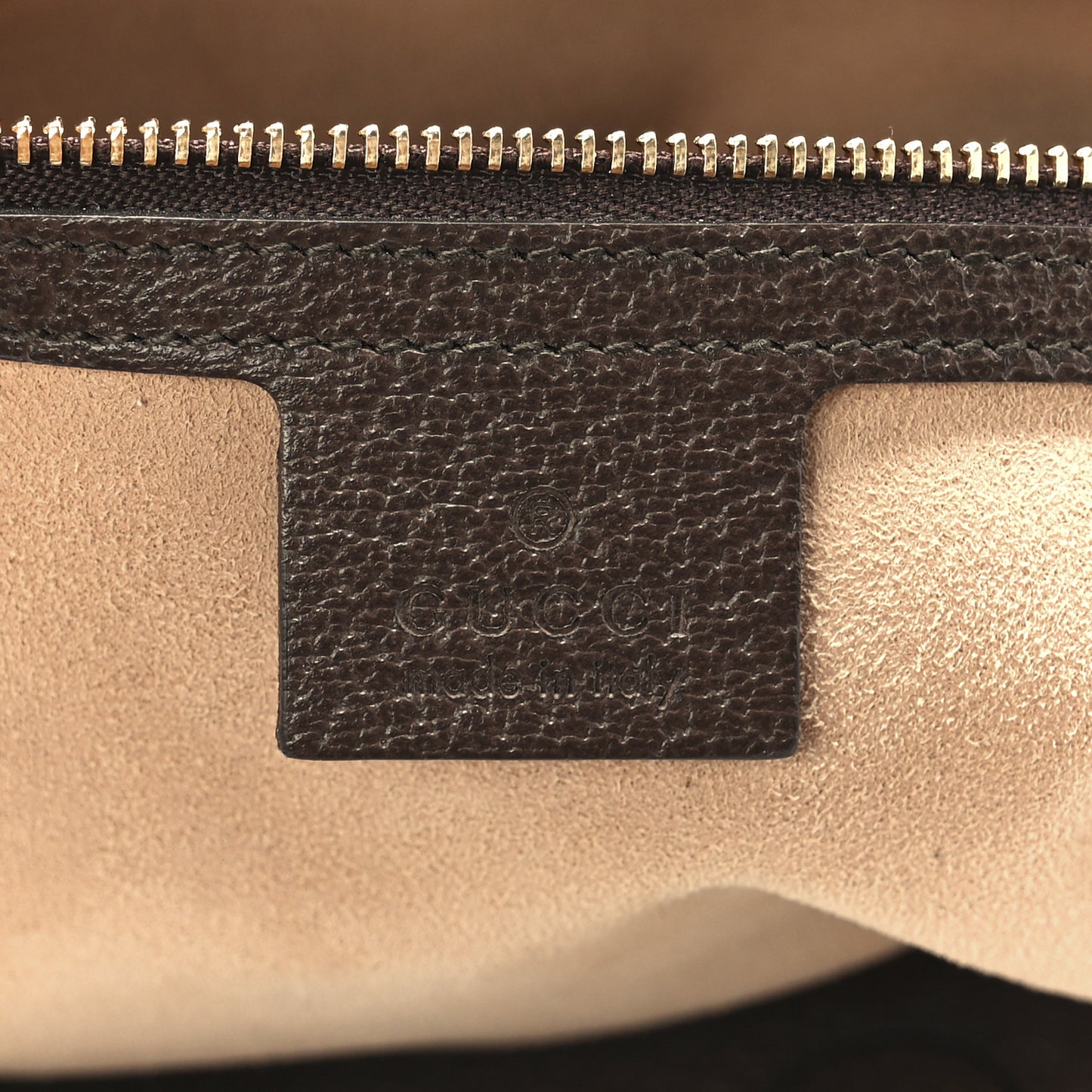 GG Supreme Monogram Textured Calfskin Web Medium Ophidia Shopping Tote Beige Ebony New Acero