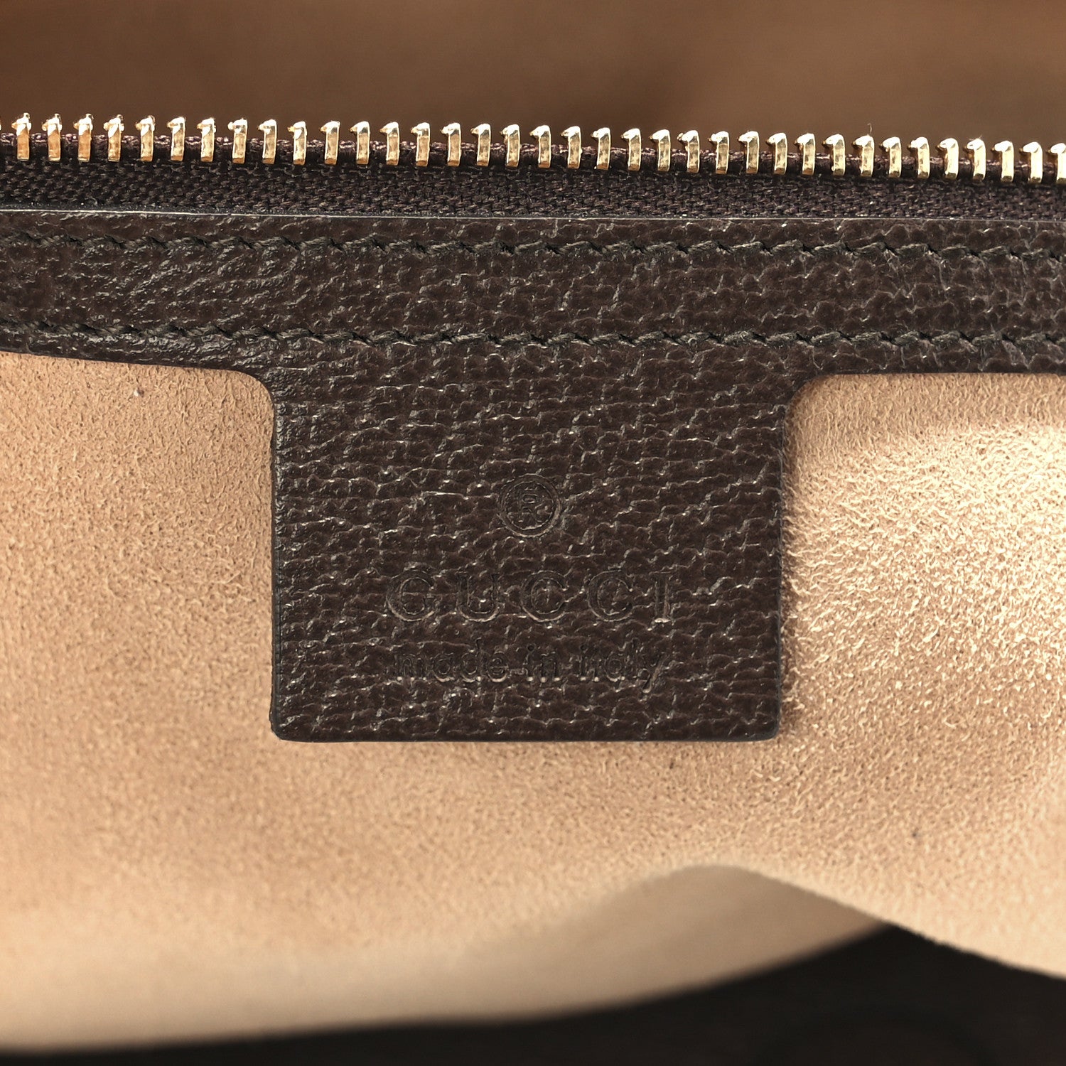 Gucci GG Supreme Monogram Textured Calfskin Web Medium Ophidia Shopping Tote Beige Ebony New Acero 6 of 12