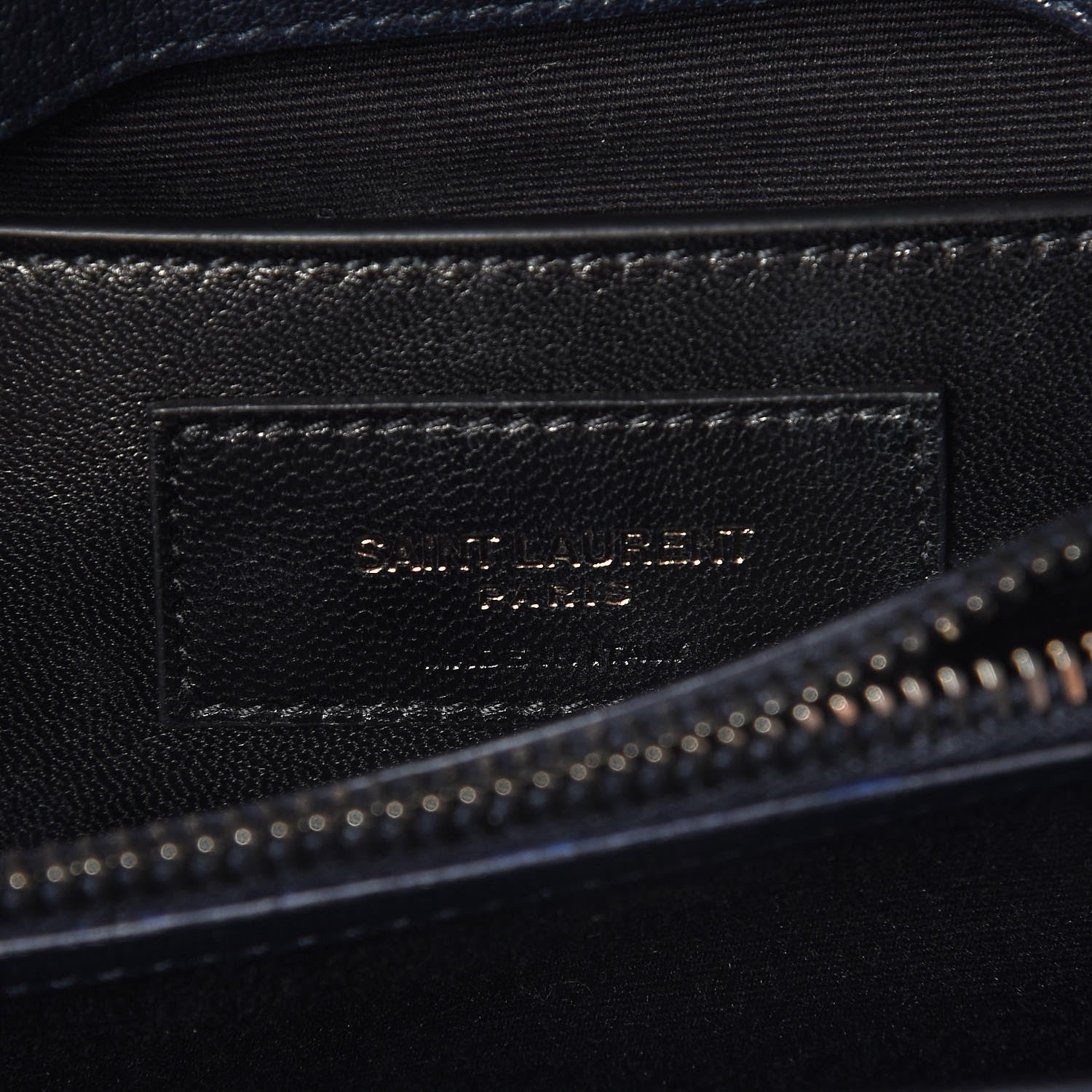 Saint Laurent Sheepskin Matelasse Chevron Monogram Medium College Bag Deep Marine 7 of 9