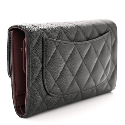 Chanel Caviar Quilted Large Flap Wallet Black 3 of 12