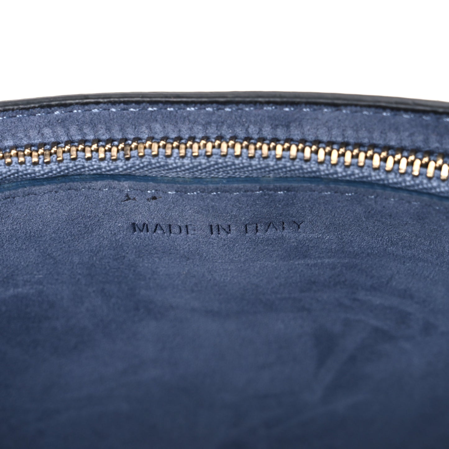 Grained Calfskin Saddle Belt Bag Denim Blue