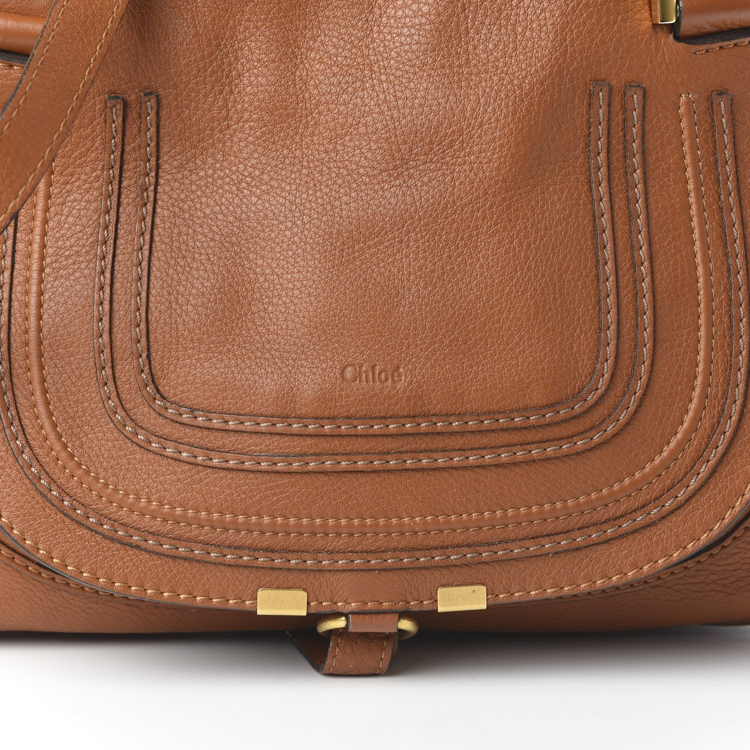 Chloe Calfskin Medium Marcie Satchel Tan 10 of 10