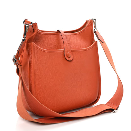 Hermes Taurillon Clemence Evelyne III PM Orange 3 of 11