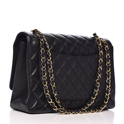 Chanel Caviar Quilted Maxi Double Flap Black 2 of 13
