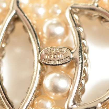 Chanel Pearl Chain Large CC Earrings Gold 4 of 5
