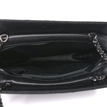 Chanel Lambskin Quilted Square Shopping Tote So Black 5 of 13