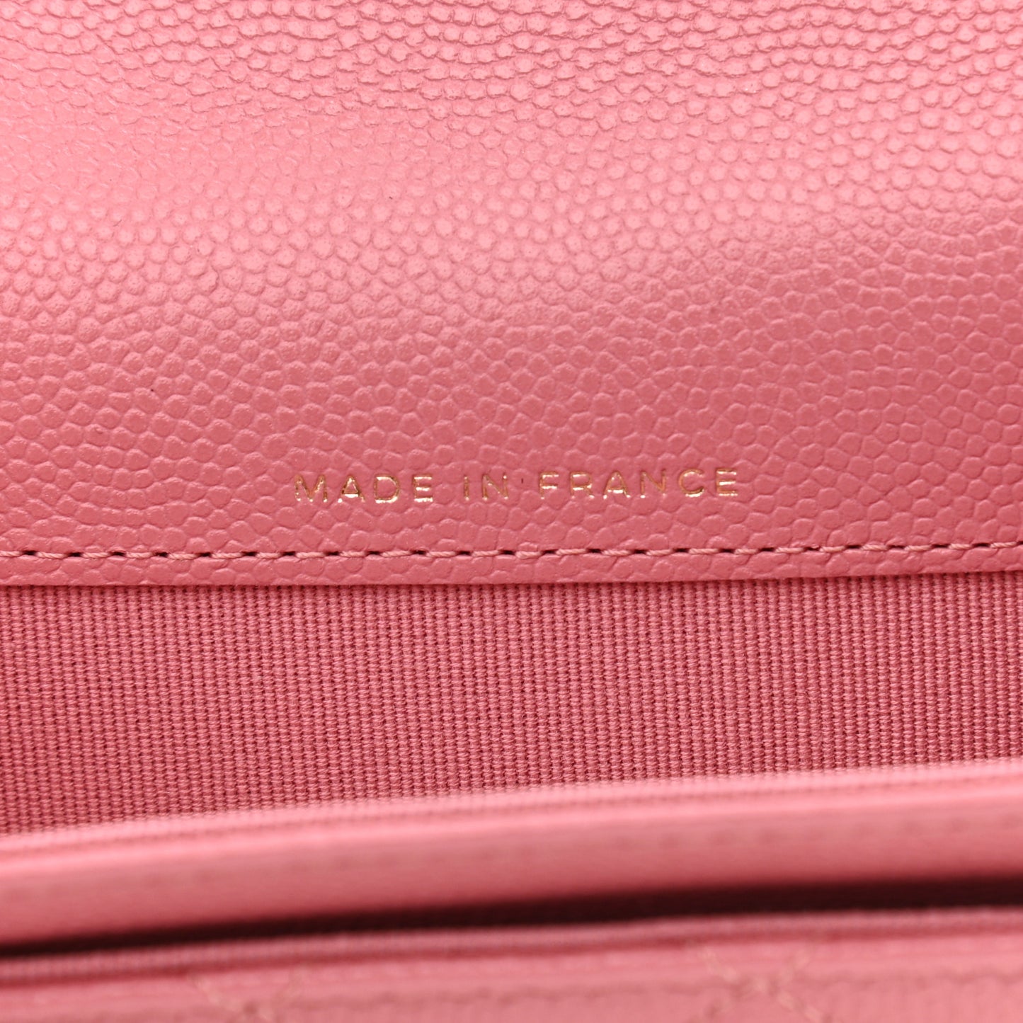 Caviar Quilted Flap Card Holder Wallet Pink