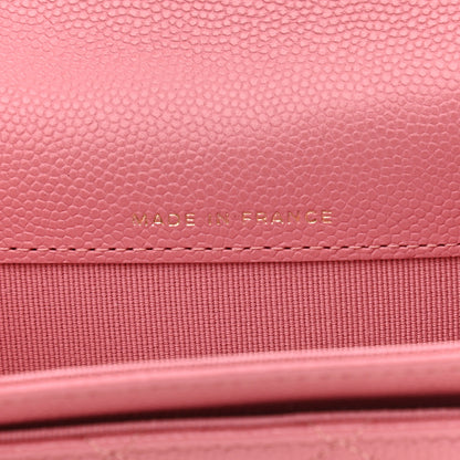 Chanel Caviar Quilted Flap Card Holder Wallet Pink 7 of 9