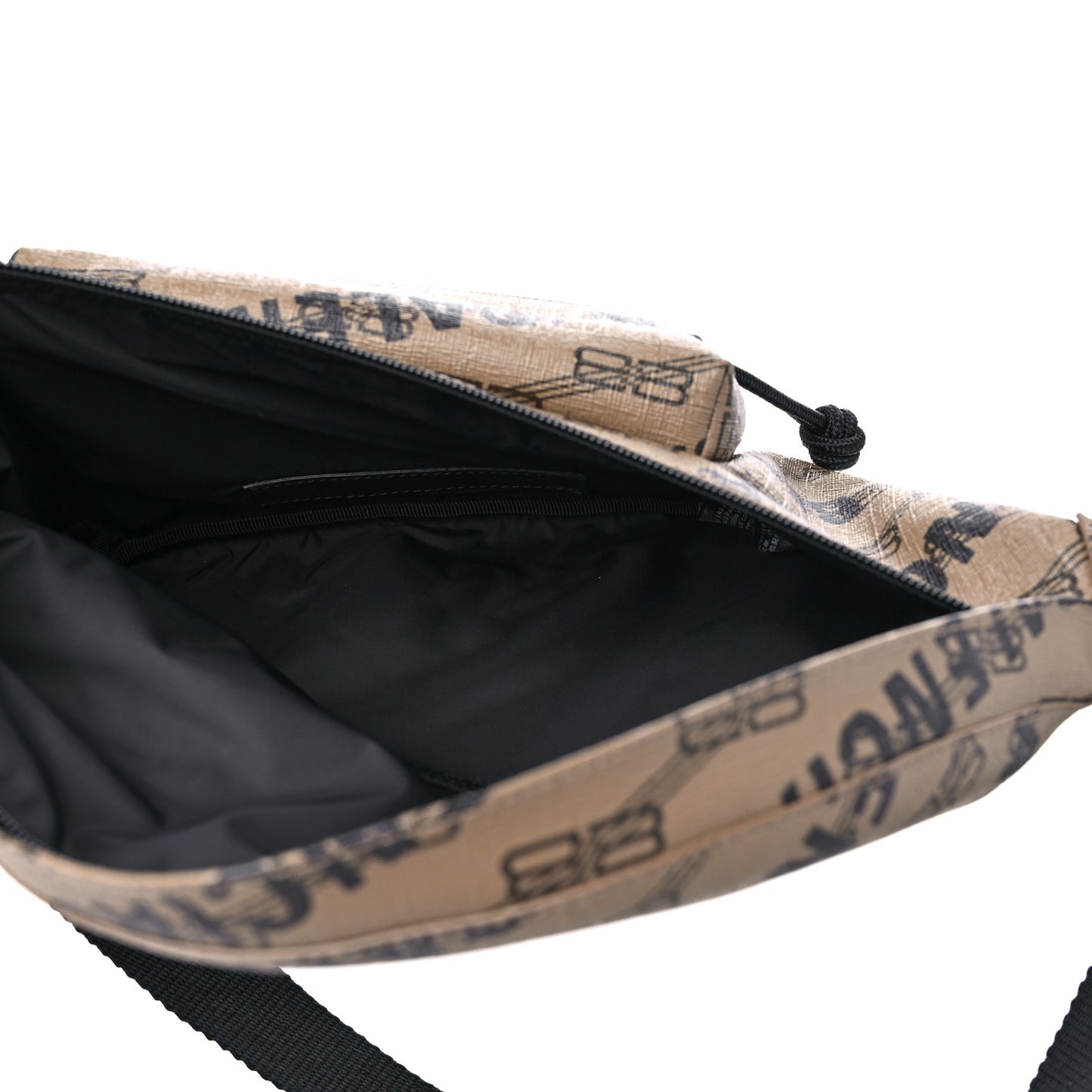 Coated Canvas BB Monogram Allover Logo Medium Signature Beltpack Beige Brown Black