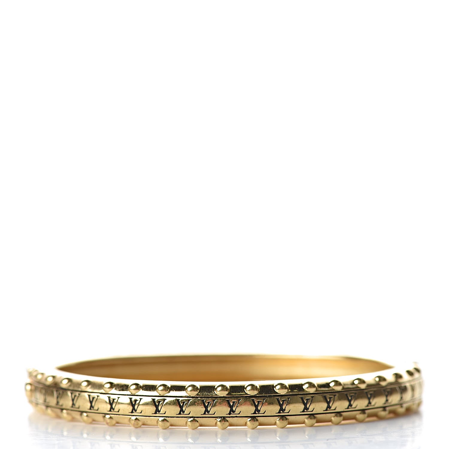 Louis Vuitton Must Have Studs Bangle Bracelet M Gold 3 of 5