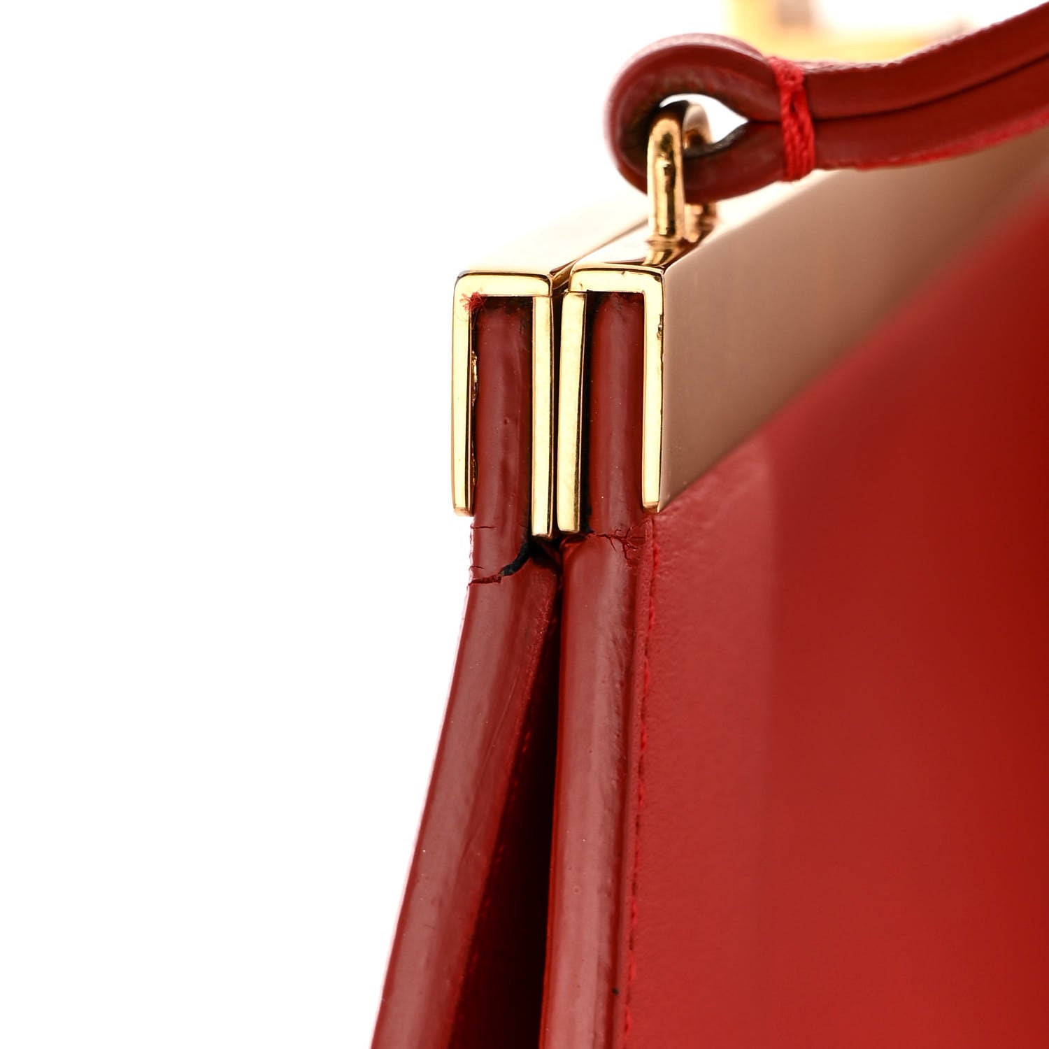 Celine Smooth Calfskin Mini Clasp Bag Red 14 of 15