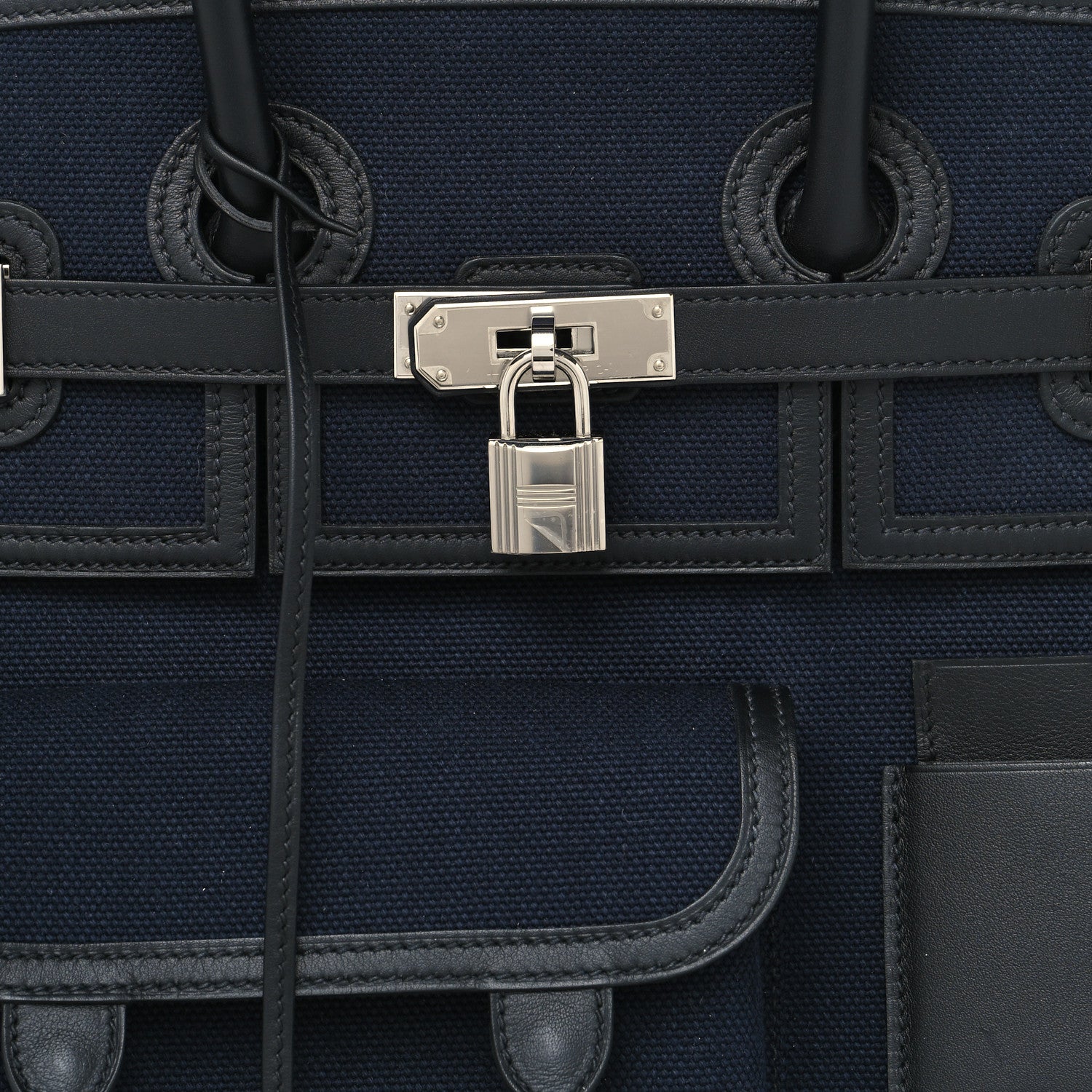 Hermes Goeland Toile Swift Cargo Birkin 35 Bleu Marine 8 of 13