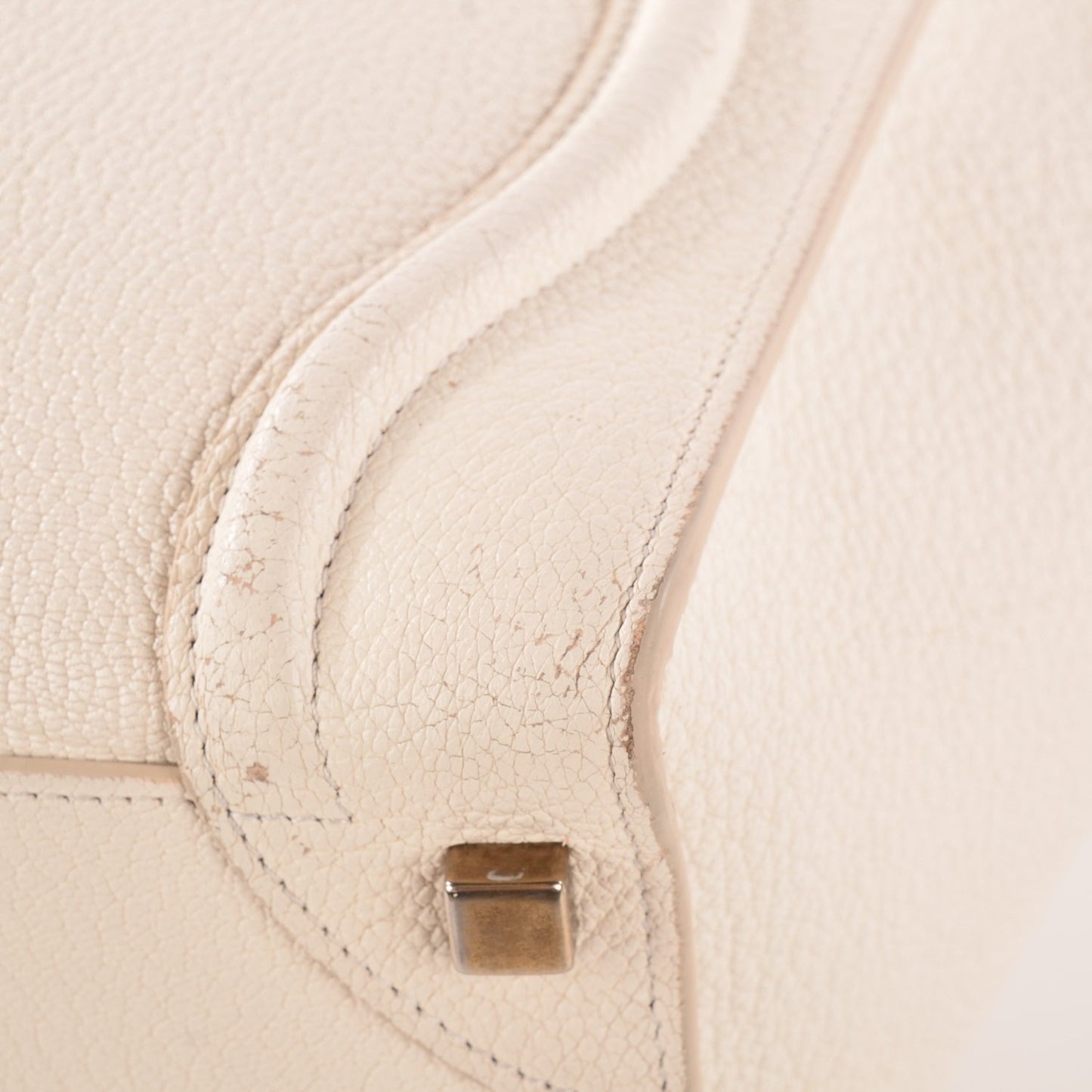 Goatskin Micro Luggage White