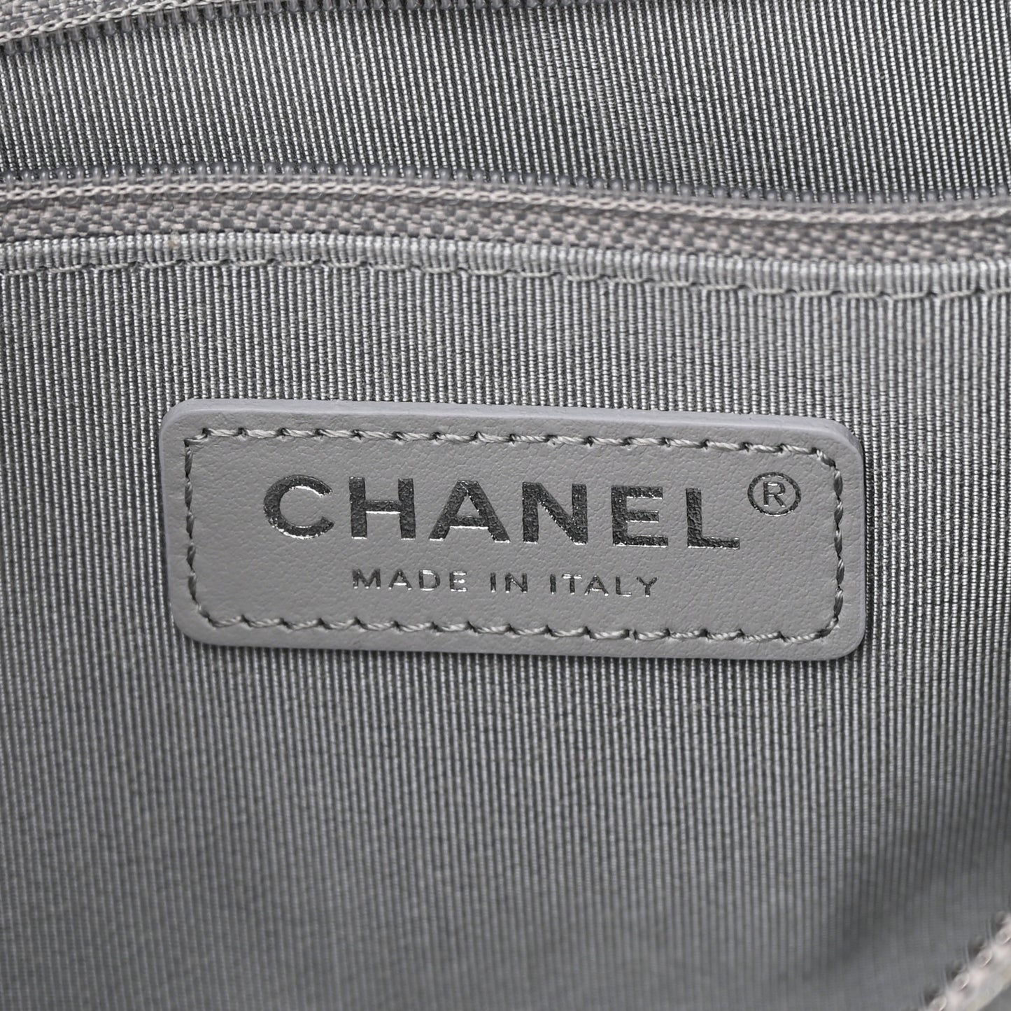 Metallic Lambskin Signe Bowling Bag Silver