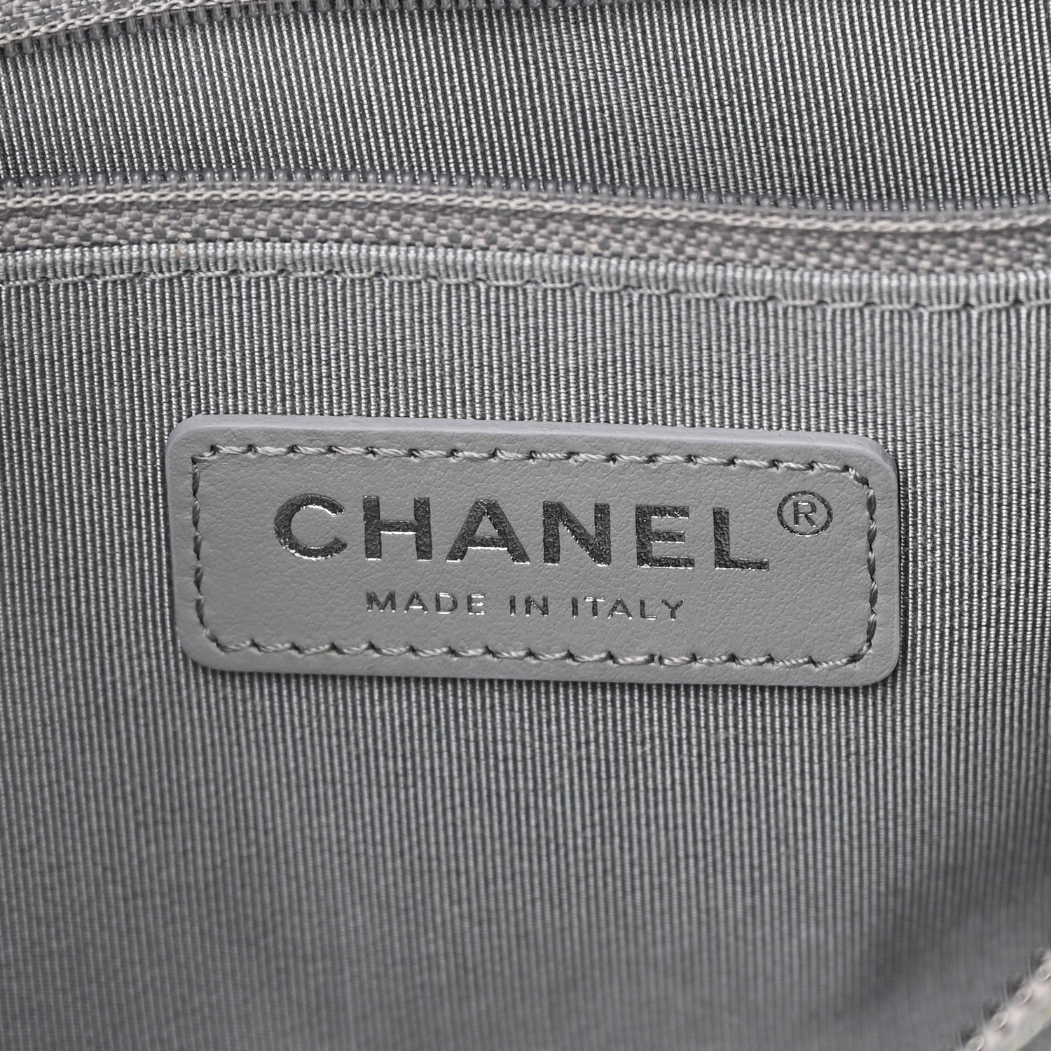 Chanel Metallic Lambskin Signe Bowling Bag Silver 6 of 11