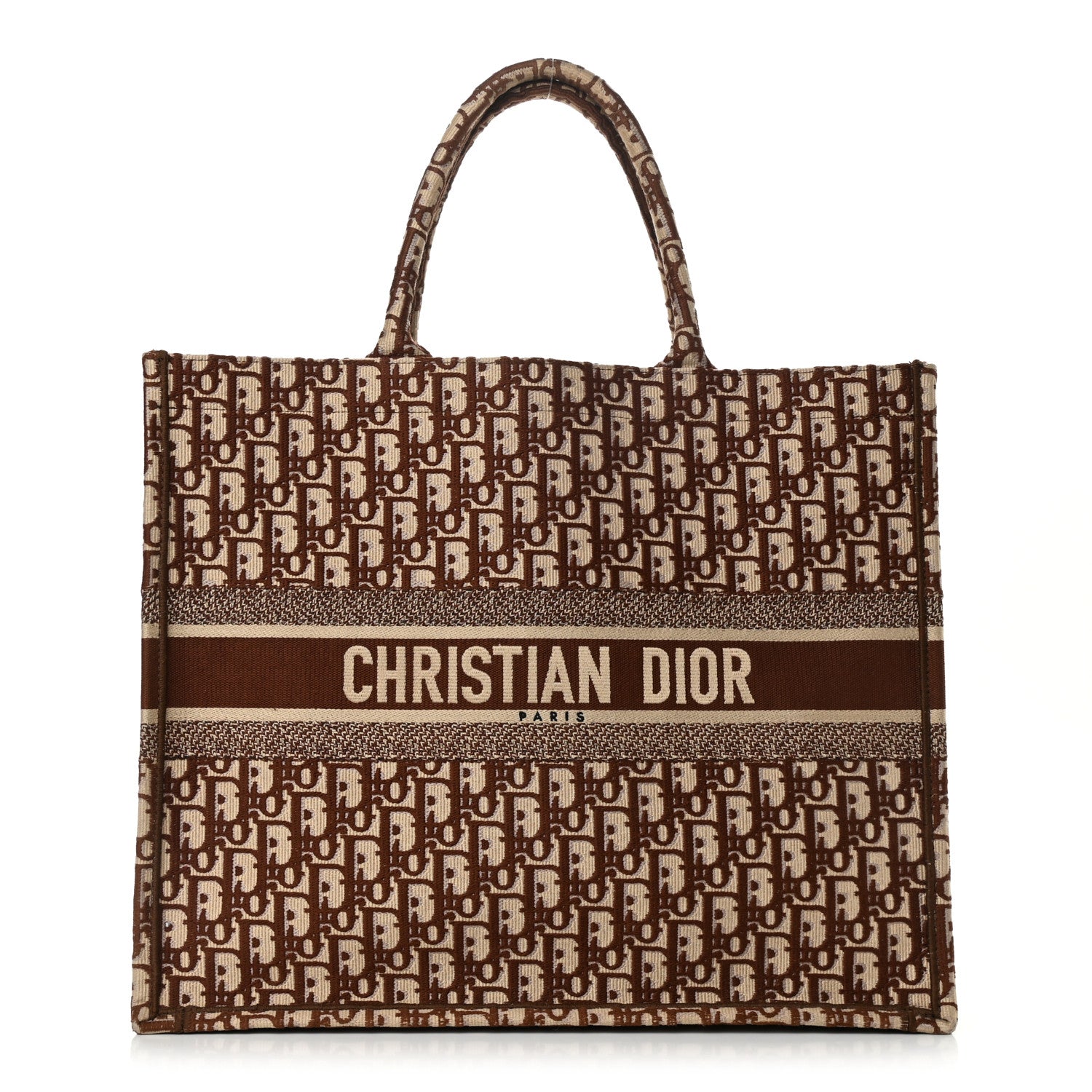 Christian Dior Oblique Book Tote Brown Multicolor 1 of 10