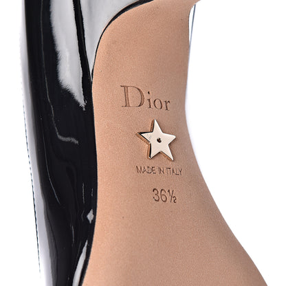 Christian Dior Patent J'Adior Ribbon Pumps 36.5 Black 6 of 9