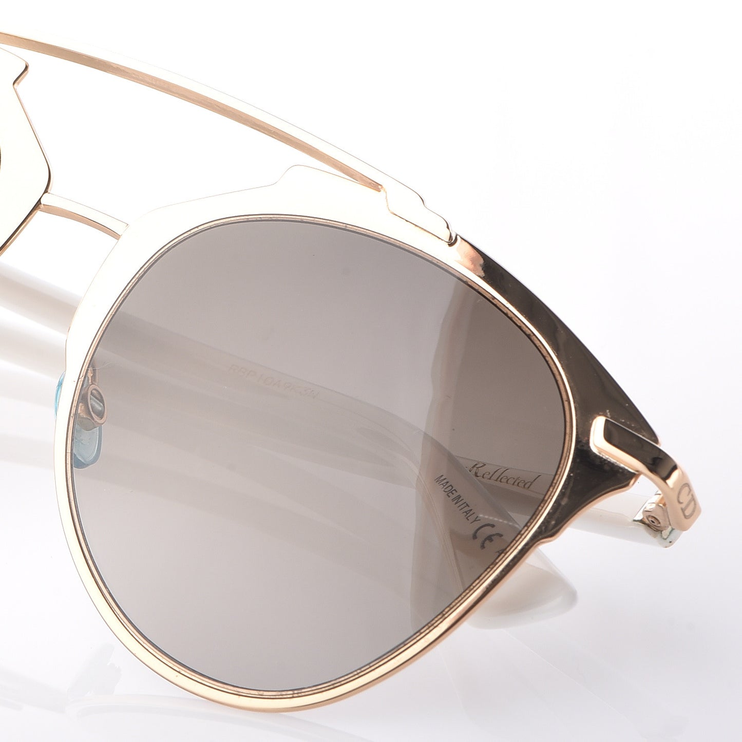 Reflected Sunglasses Rose Gold White