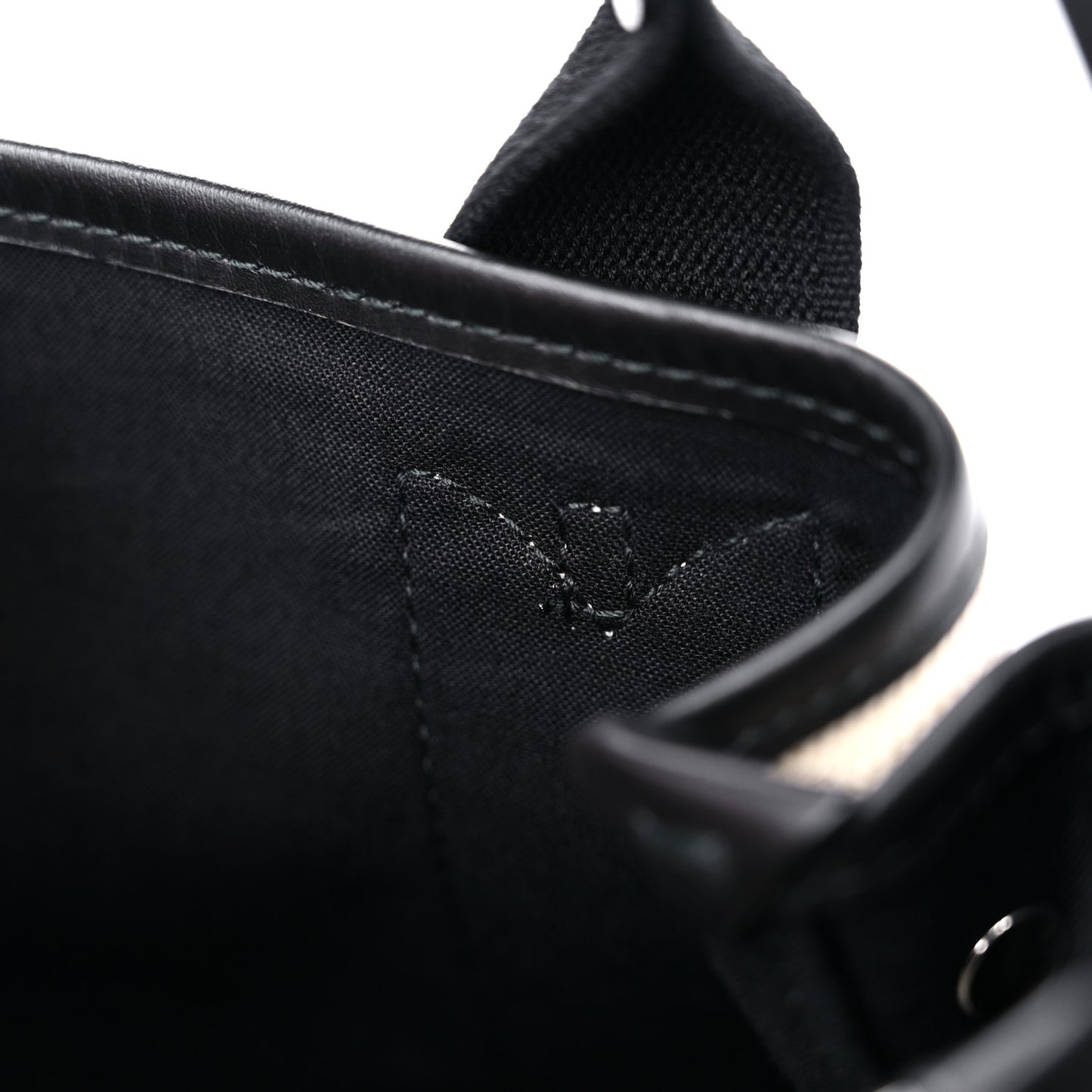 Cotton Canvas Calfskin Navy Cabas XS Natural Black